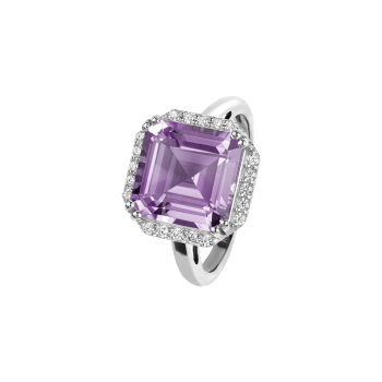 Jacques Lemans SE-R104D58 Ring Gr. 58 Sterlingsilber mit Amethyst Damen